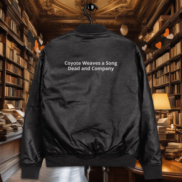 Coyote Weaves a Song Dead and Company leather bomber jacket
