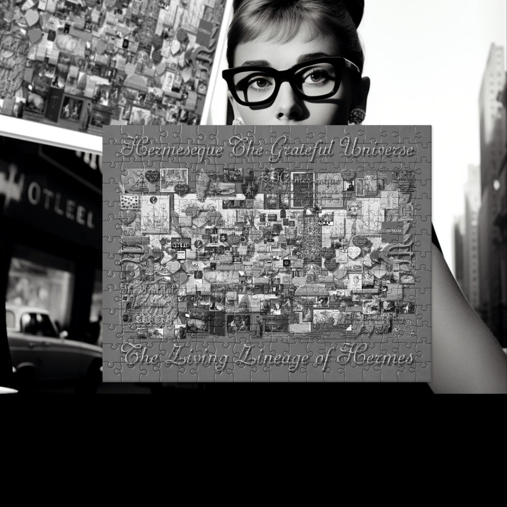 1950s Black and White Hermesesque The Grateful Universe jigsaw puzzle