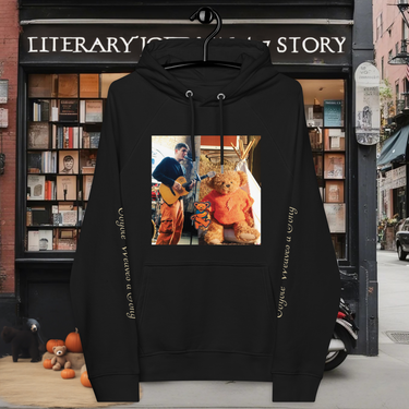 Stubb's in Austin, Cosmic Bears and Atomic Bombs! John Mayer and the Trinity Dancing Bear unisex eco raglan hoodie
