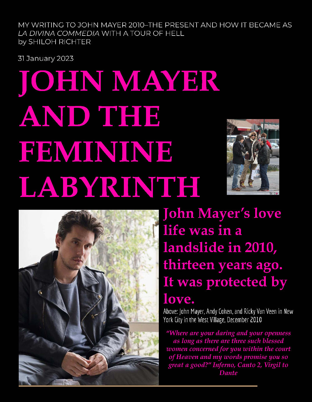 John Mayer and the Feminine Labyrinth