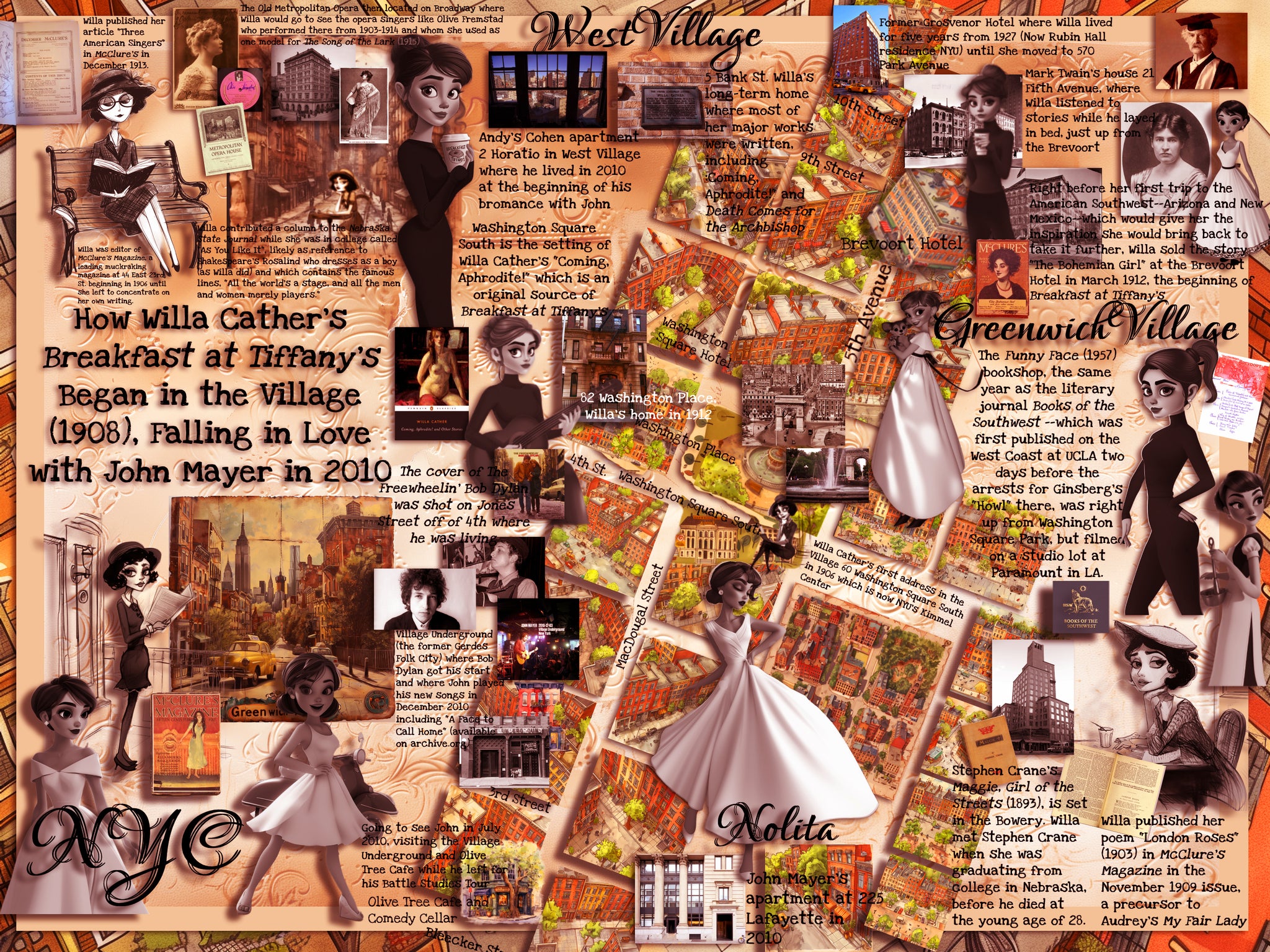 How Willa Cather's Breakfast at Tiffany's Began in the Village (1908), Falling in Love with John Mayer in 2010