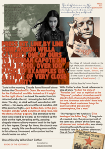 PRESS KIT ADDENDUM: LINE BY LINE COMPARISON WILLA CATHER’S ONE OF OURS TO TRUMAN CAPOTE’S IN COLD BLOOD, OVER 100 PAGES OF EXAMPLES OF A STUDY OF VERY CLOSE SIMILARITY