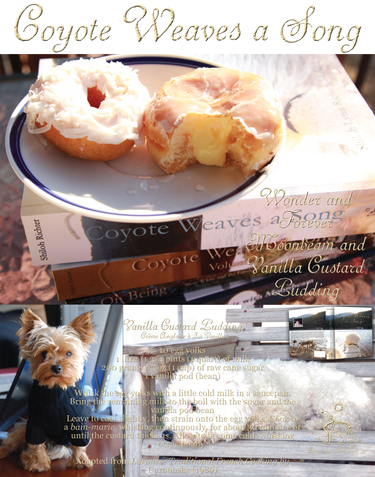 Wonder and Forever Moonbeam and Vanilla Custard Pudding eco-friendly organic cotton apron with French Custard Recipe