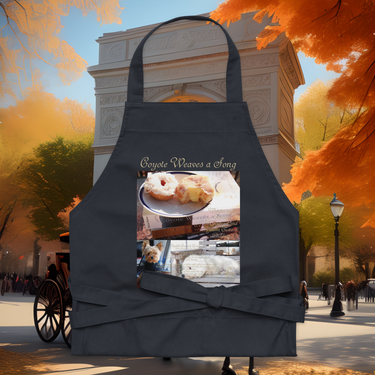 Wonder and Forever Moonbeam and Vanilla Custard Pudding eco-friendly organic cotton apron with French Custard Recipe